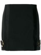 Versace Fitted Side Buckles Short Skirt - Black