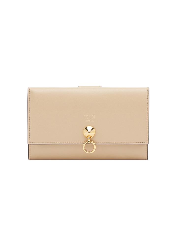 Fendi Continental Contrast Wallet - Nude & Neutrals