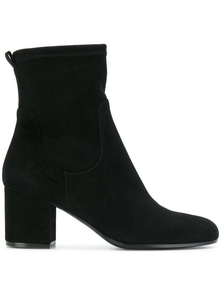 Via Roma 15 Block Heel Ankle Boots - Black