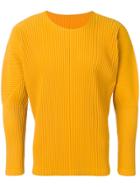 Homme Plissé Issey Miyake Ribbed Knit Jumper - Yellow