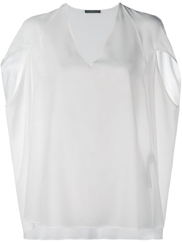 Alexander Mcqueen Cape-style Top - White