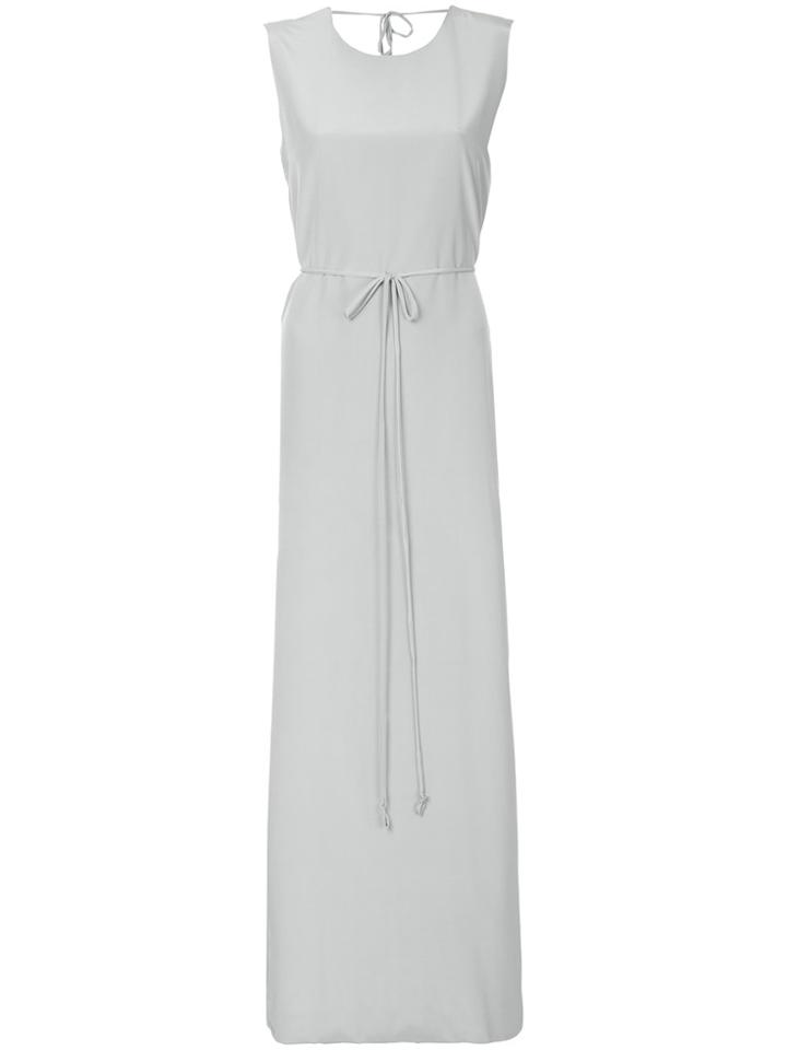 Kacey Devlin Deconstructed Neck Tie Dress - Grey