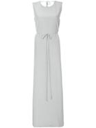 Kacey Devlin Deconstructed Neck Tie Dress - Grey