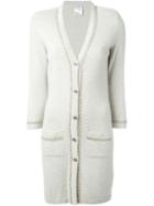 Chanel Vintage Beaded Flower Trim Cardigan