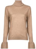 Veronica Beard Roll Neck Sweater - Nude & Neutrals