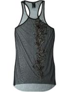 Ann Demeulemeester Sheer Embellished Tank Top, Women's, Size: S, Black, Nylon
