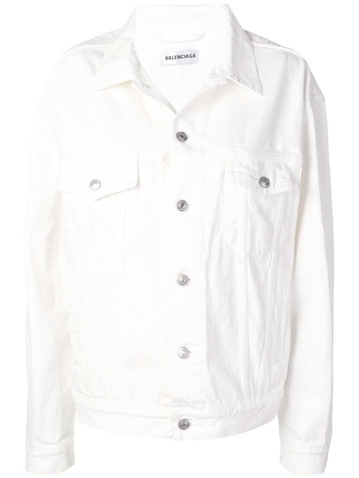 Balenciaga Oversized Denim Jacket - White