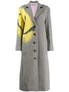 Alexander Wang Spray Paint Detail Houndstooth Coat - Black