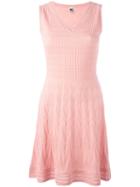 M Missoni Knitted Mini Dress, Women's, Size: 40, Pink/purple, Cotton/viscose/polyester