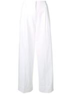 Alberto Biani High-waisted Flare Trousers - White