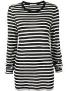 T By Alexander Wang Striped Jersey T-shirt - Black