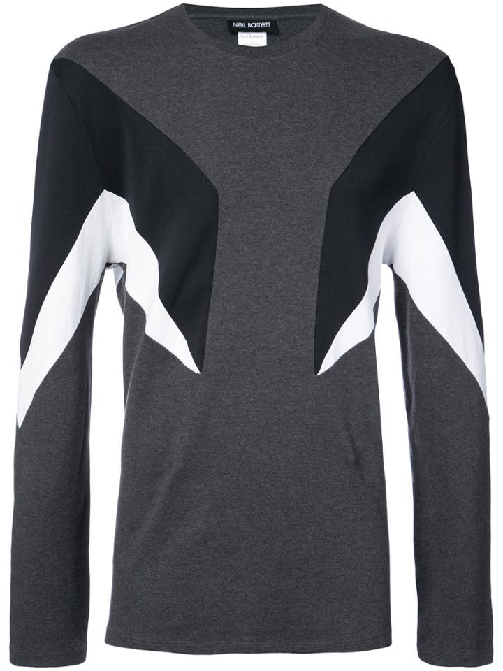 Neil Barrett Geometric Panelled Shirt - Grey