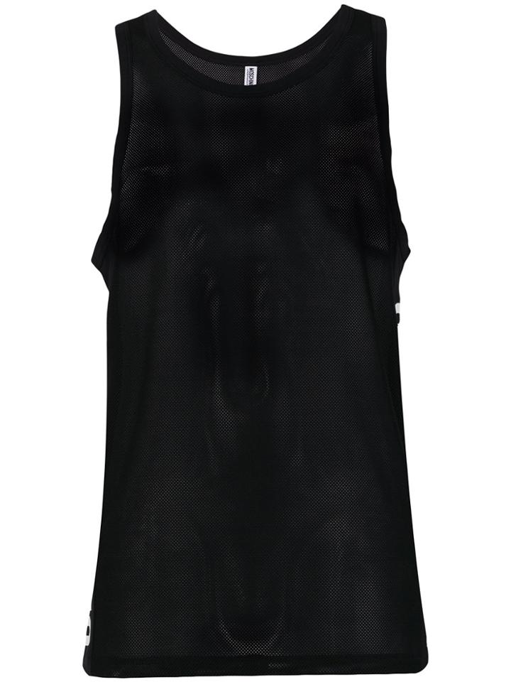 Moschino Mesh Detail Tank - Black