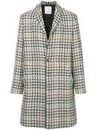 Ports V Houndstooth Coat - Multicolour