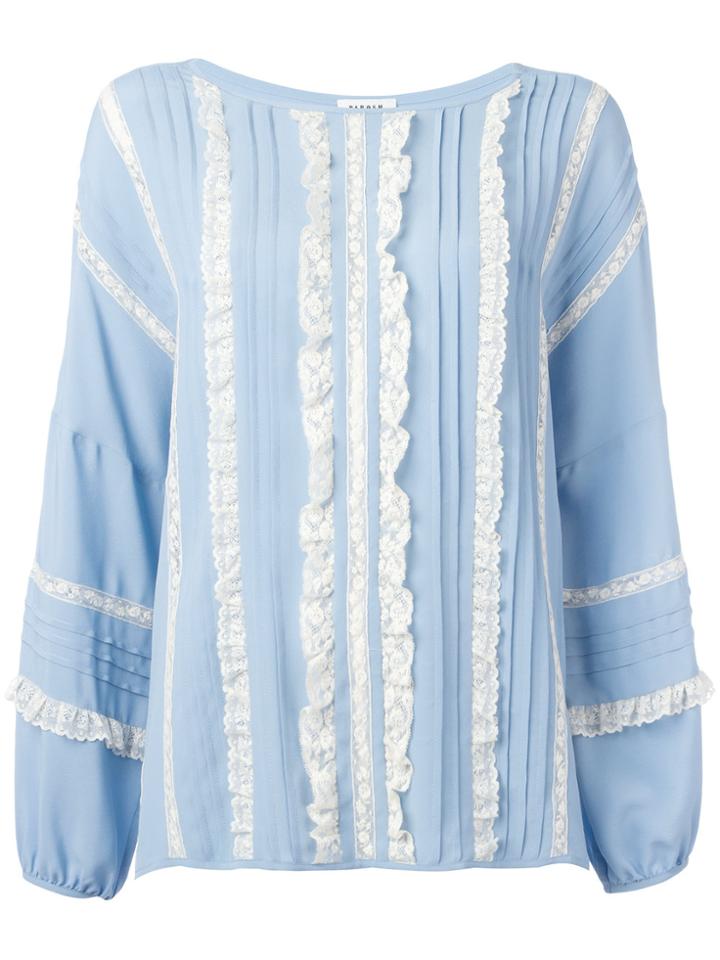 P.a.r.o.s.h. Ruffled Trim Top - Blue