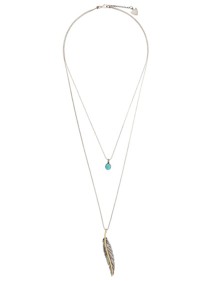 Htc Los Angeles La Plume Necklace - Metallic