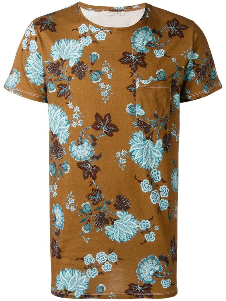 Ermanno Gallamini Floral Print T-shirt - Brown