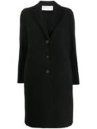 Harris Wharf London Midi Single Breasted Coat - Black