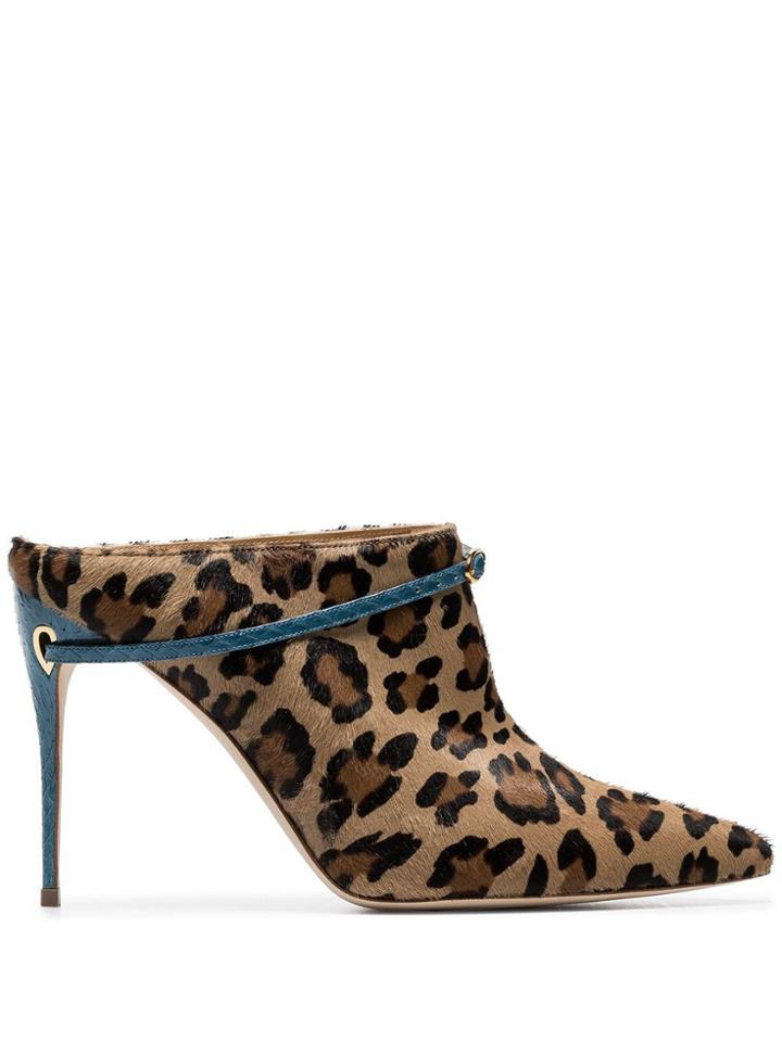 Jennifer Chamandi Multicoloured Alberto Zebleo 105 Pony Hair Mules