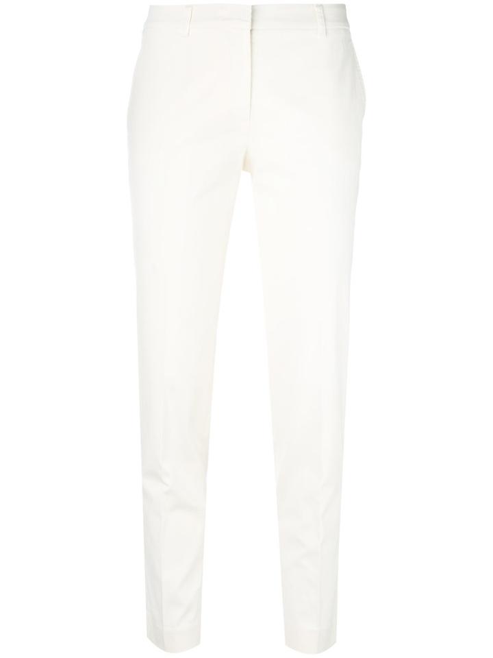 Ql2 - Margot Cropped Trousers - Women - Cotton/spandex/elastane - 44, Women's, White, Cotton/spandex/elastane