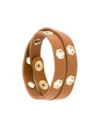 Salvatore Ferragamo Flower Eyelet Bracelet - Brown