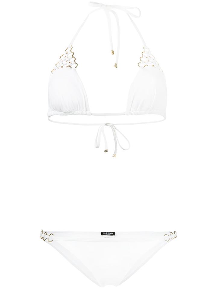 Moeva - Eyelet Bikini - Women - Polyamide/spandex/elastane - S, White, Polyamide/spandex/elastane