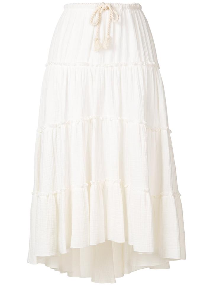 See By Chloé Frill Trim Flared Skirt - White