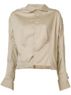 Sabine Luise - Flared Sleeves Shirt - Women - Cotton - One Size, Women's, Nude/neutrals, Cotton