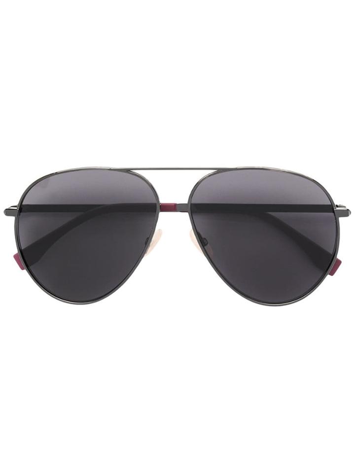 Fendi Eyewear Aviator Frame Sunglasses - Black