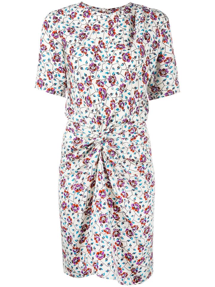 Isabel Marant 'rehora' Floral-print Dress, Women's, Size: 36, White, Silk