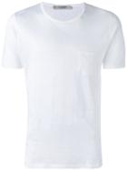 La Fileria For D'aniello Chest Pocket T-shirt, Men's, Size: 44, White, Linen/flax