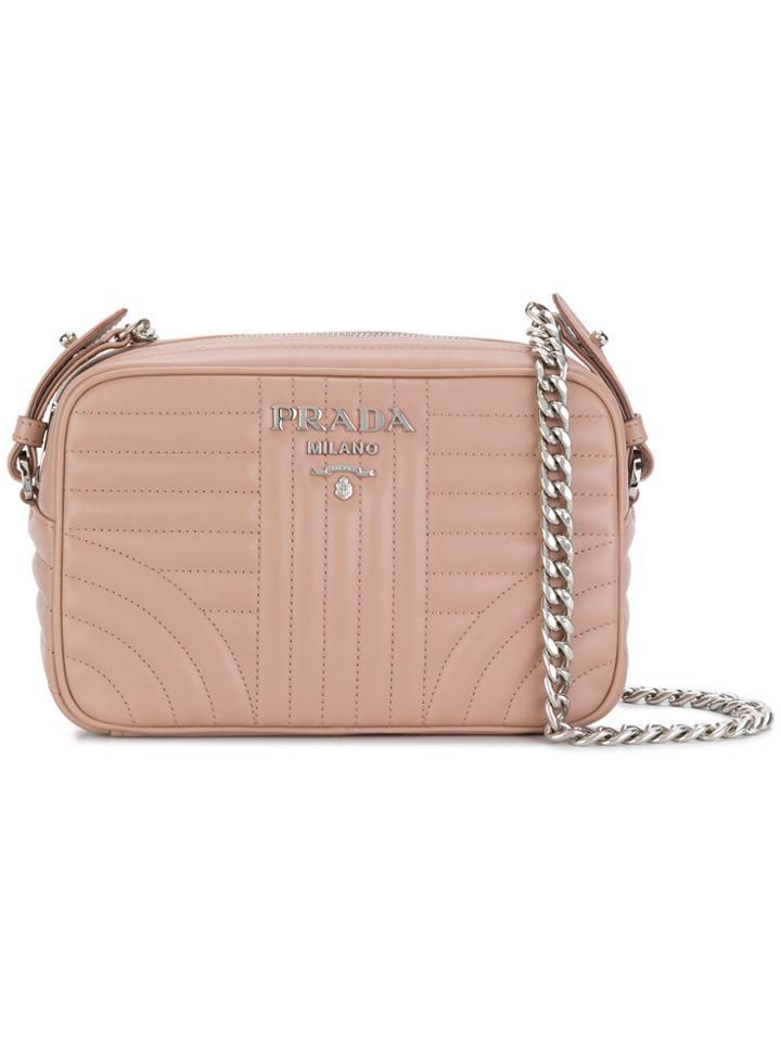 Prada Bevelled Camera Bag - Pink & Purple