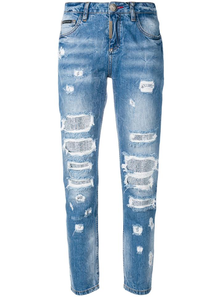 Philipp Plein Geniust Boyfriend Jeans - Blue
