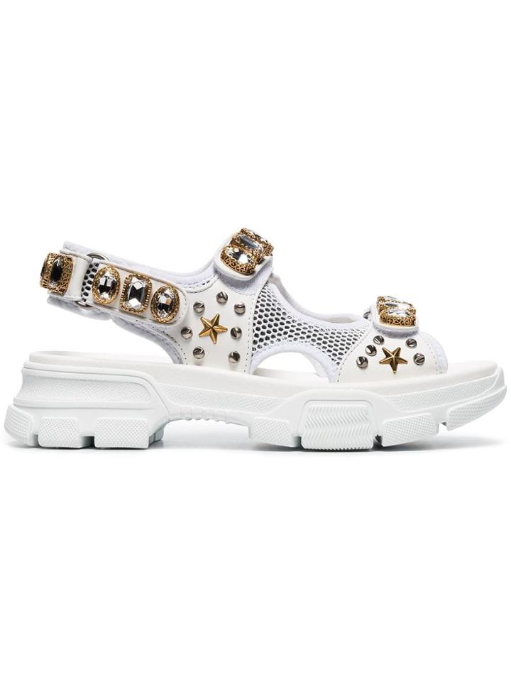 Gucci Aguru Sandals - White