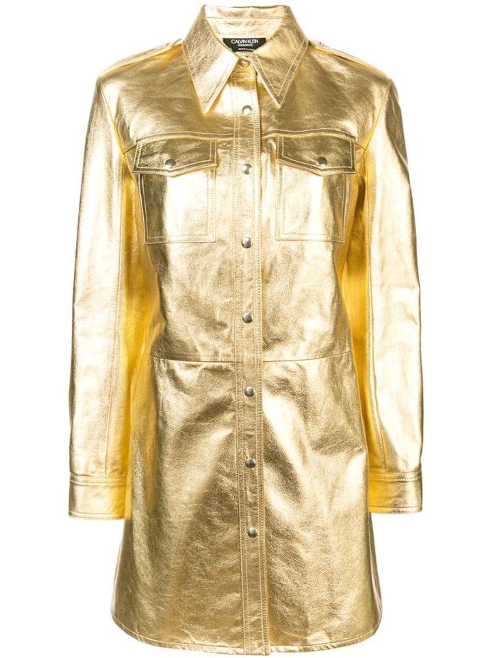 Calvin Klein 205w39nyc Uniform Shirt Dress - Yellow