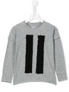 Nununu Appliqué Stripe T-shirt, Boy's, Size: 9 Yrs, Grey