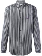 Etro Striped Shirt, Men's, Size: 39, Black, Cotton