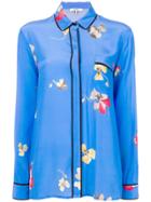 Ganni Floral Printed Shirt - Blue