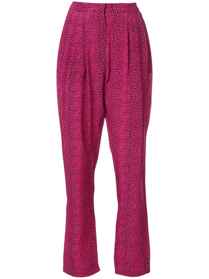 Philosophy Di Lorenzo Serafini Printed High Rise Trousers - Pink &