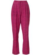 Philosophy Di Lorenzo Serafini Printed High Rise Trousers - Pink &