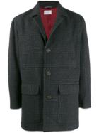 Brunello Cucinelli Check Midi Coat - Grey