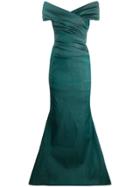 Talbot Runhof Sorbet Gazar Long Dress - Green
