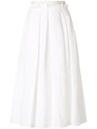Fabiana Filippi Paperbag Waist Midi Skirt - White