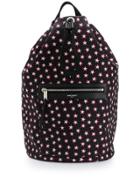 Saint Laurent One-shoulder Star Print Backpack - Black