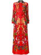 Etro Floral Belted Dress - Red