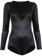 À La Garçonne Ruched Neck Body - Black