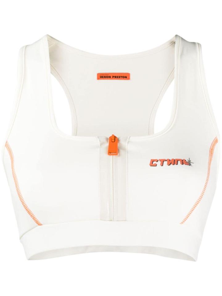 Heron Preston Ctnmb Zip-up Top - White