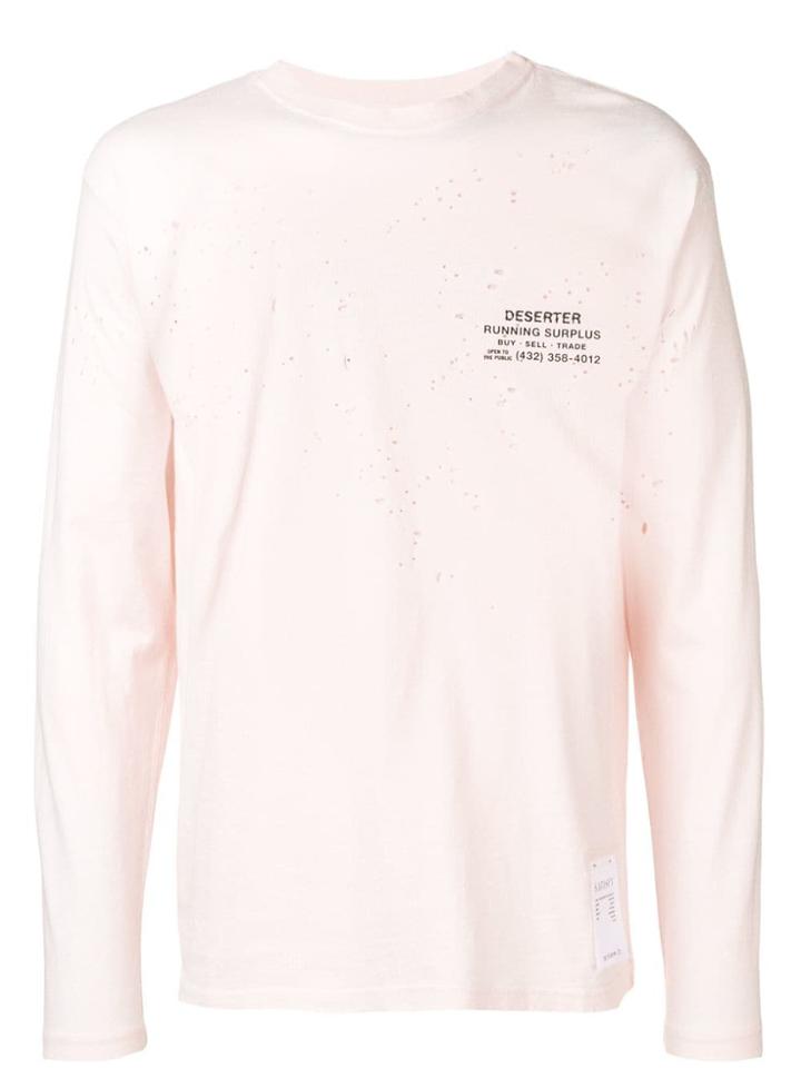 Satisfy Distressed Sweatshirt - Pink