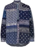 Children Of The Discordance Vintage Bandana Patchwork Shirt - Blue