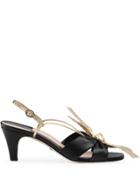 Gucci Bow Front Sandals - Black